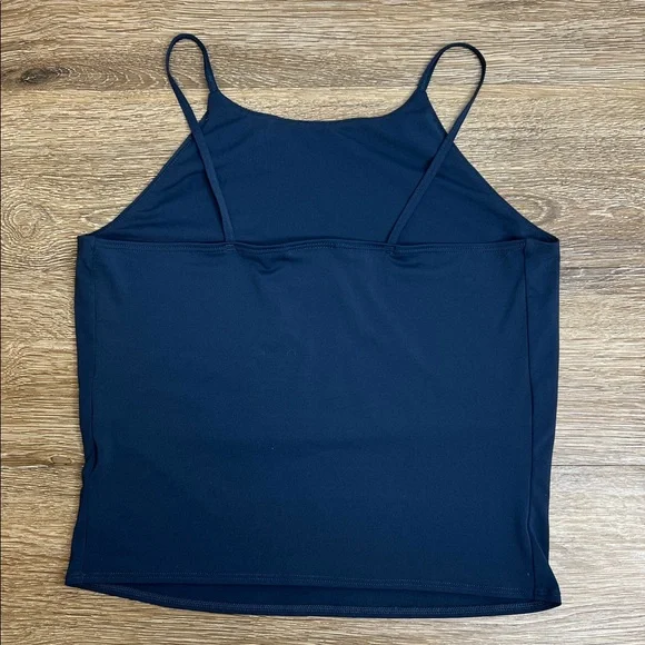 SOLD IN STORE Gymshark Navy Blue Strappy Athletic Tank Top | Built-In Support - Picture 2 of 7